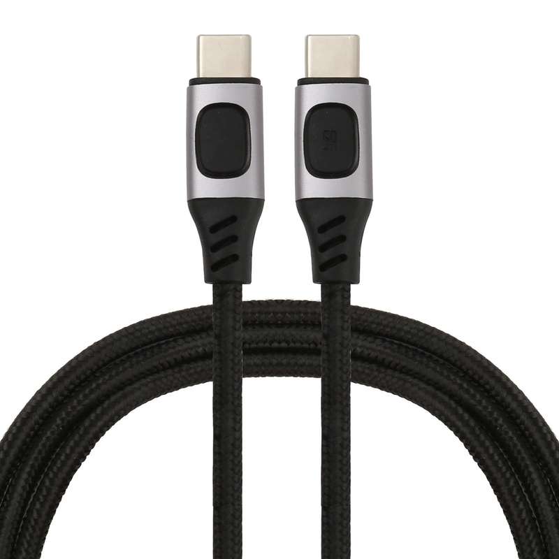 100W 5A USB-C / Type-C Male to USB-C / Type-C Male PD Fast Charging Braided Data Cable, Cable Len...