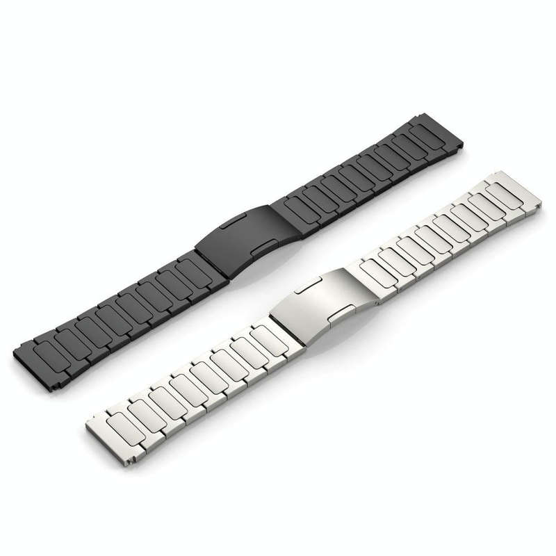 For Garmin Forerunner 255 22mm I-Shaped Titanium Alloy Watch Band(Black)