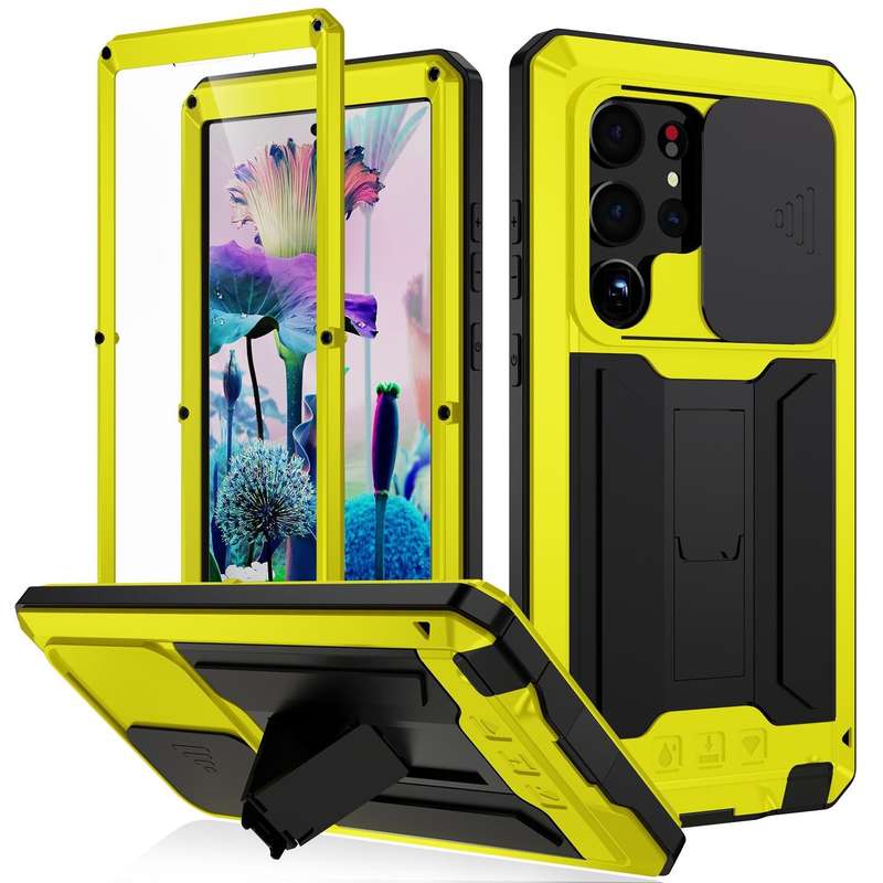 For Samsung Galaxy S23 Ultra 5G R-JUST Sliding Camera Design Life Waterproof Dustproof Shockproof...