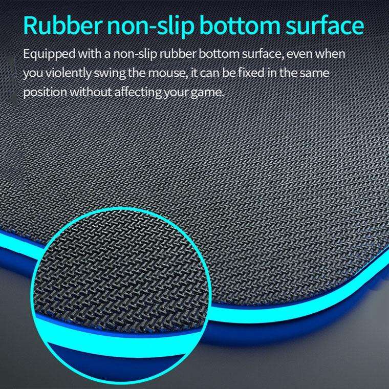 K9186 Multifunctional RGB Lighting Mouse Pad With Wireless Charger(Black)
