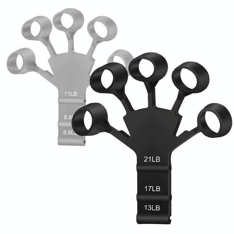 Silicone Grip Device Finger Exercise Strength Trainer(1 Black+Wrist)