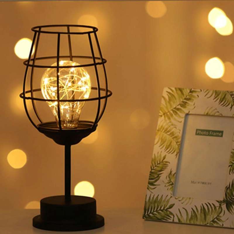 Retro Classic Iron Art LED Table Lamp Reading Lamp Night Light Bedroom Lamp Desk Lighting Home De...