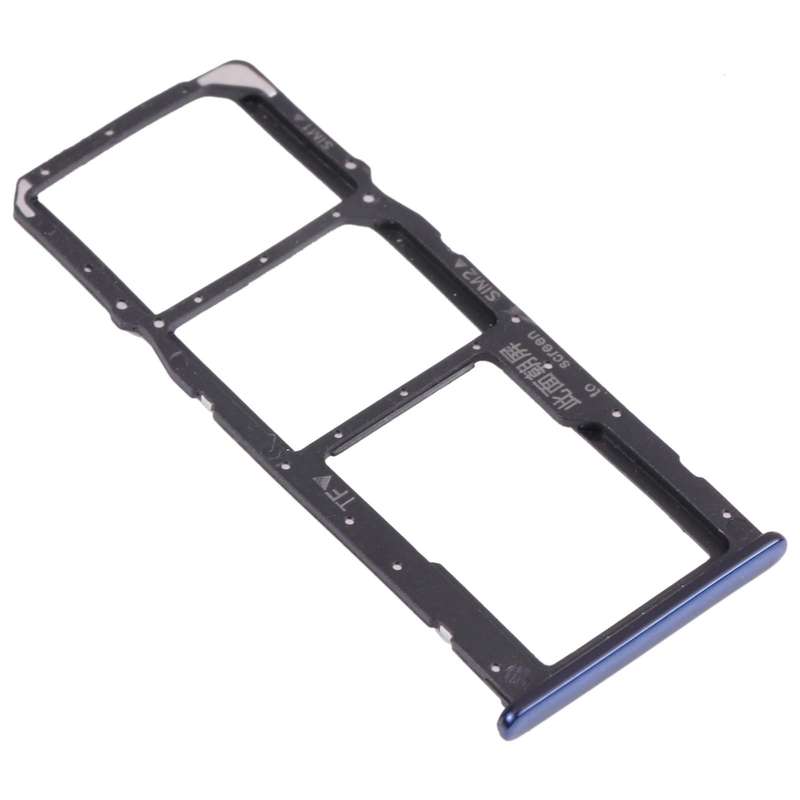 SIM Card Tray + SIM Card Tray + Micro SD Card Tray for Huawei Y7 (2018) (Blue)