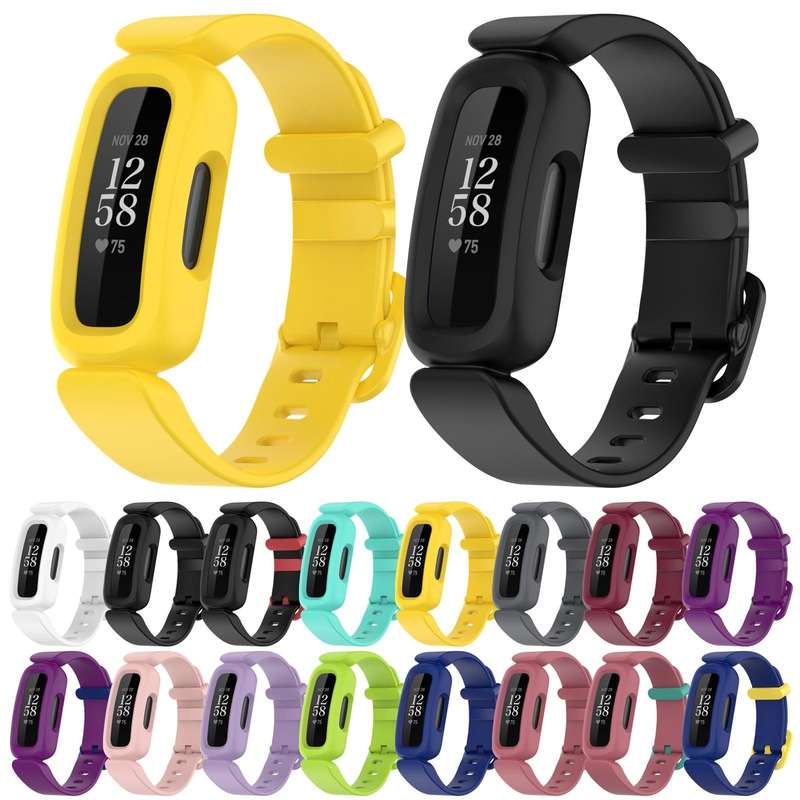 For Fitbit Ace 3 Silicone Integrated Watch Band(Yellow)