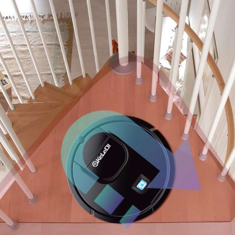 KeleDi Mini Smart Sweeping Robot Mop & Suck 2 In 1 Automatic Cleaning Machine(White)