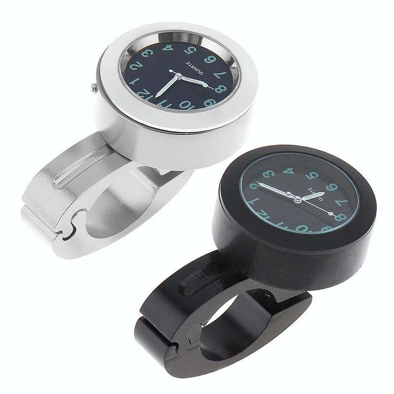 Motorcycle Bike Modified Handlebar Clock Watch(White)