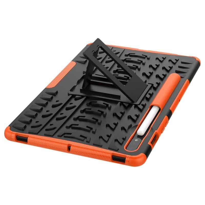 For Samsung Galaxy Tab S8 / Galaxy Tab S7 T870 / T875 Tire Texture Shockproof TPU+PC Protective C...