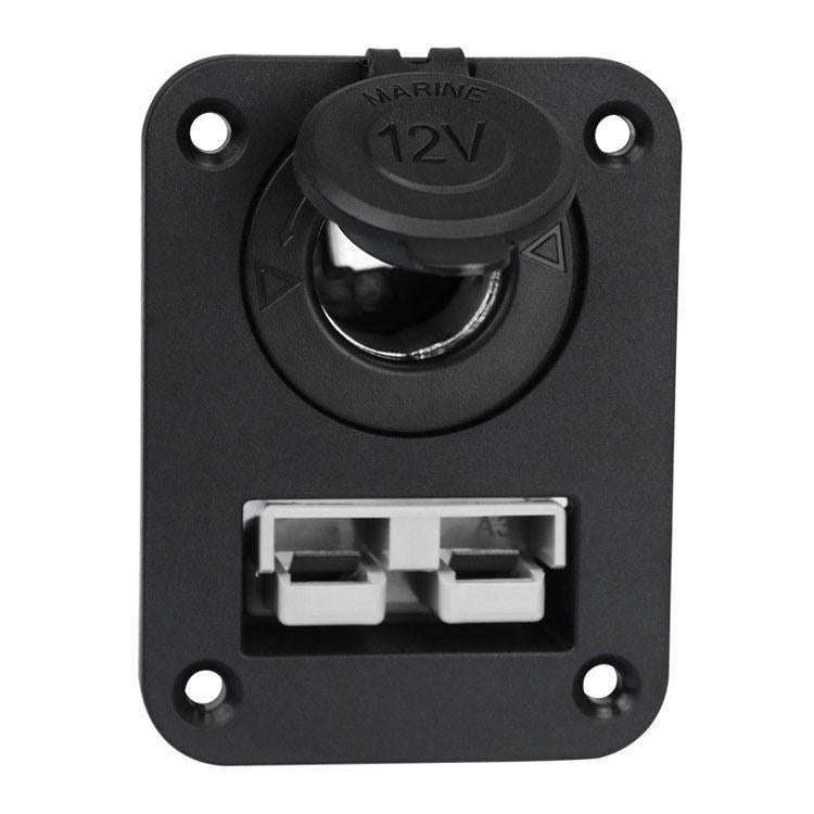 Large Current Plug With 12V Cigarette Lighter Panel Combination