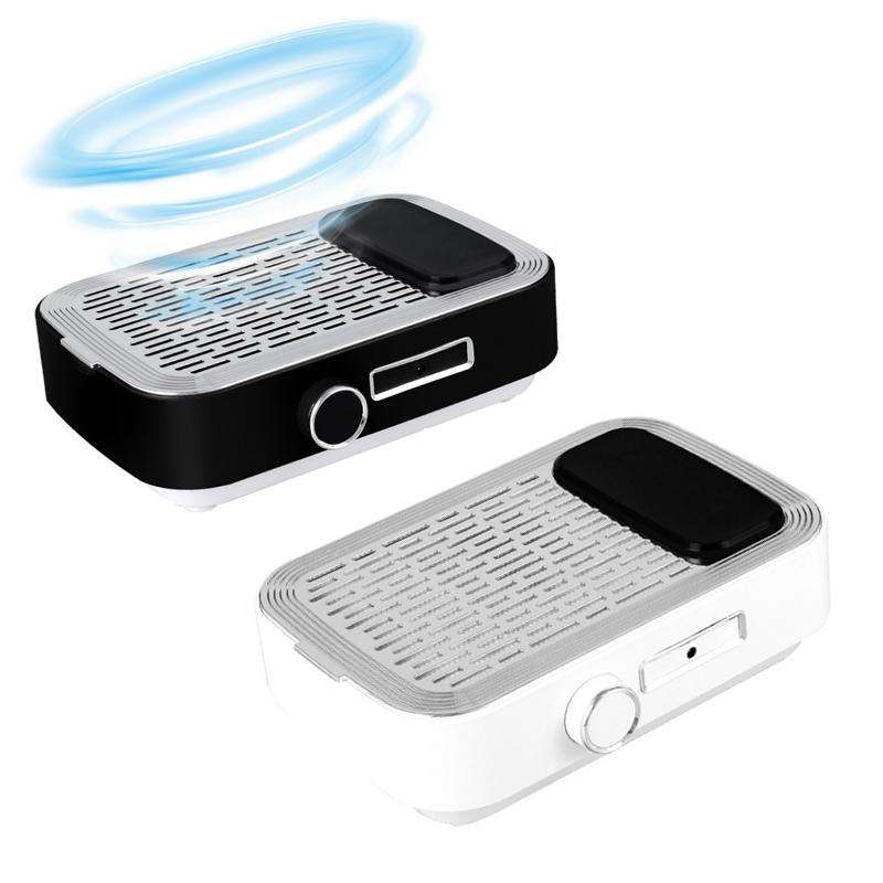 80W Wireless Rechargeable Nail Vacuum Cleaner, Specification: US Plug (White)