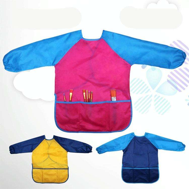 Long Sleeve Apron Drawing Painting Waterproof Smock Children Craft Art Waterproof Clothes, Size:S...