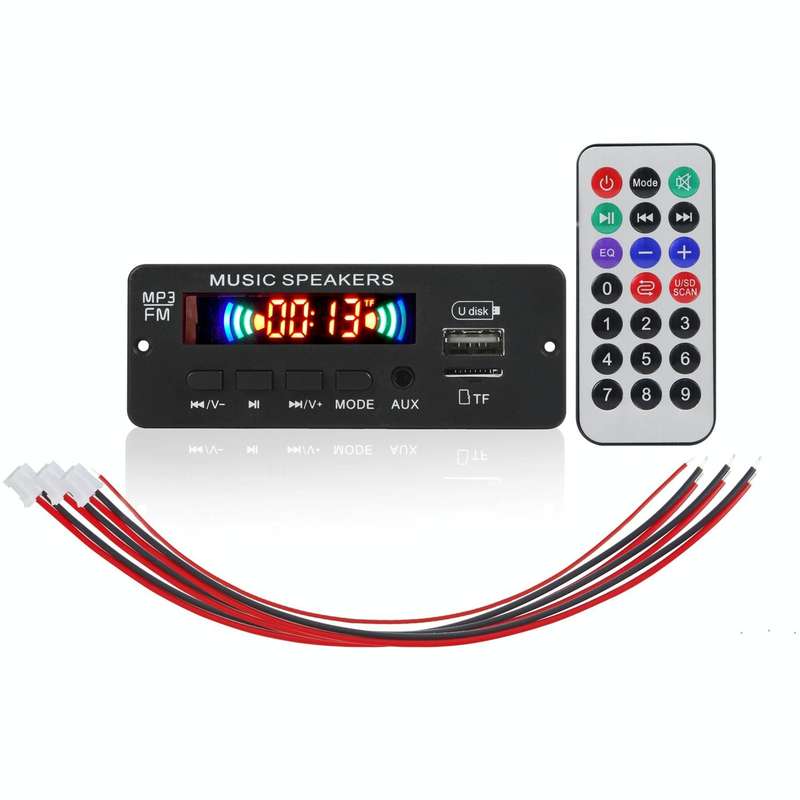 JX-808BT Car 12V Audio MP3 Player Decoder Board FM Radio USB, with Bluetooth / Remote Control / R...