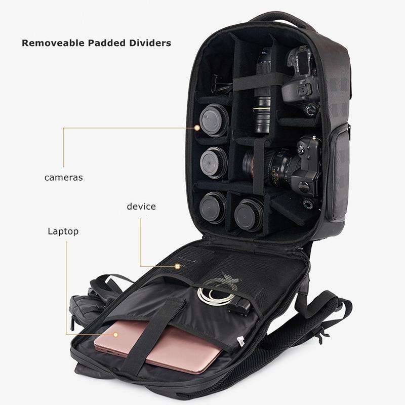Cwatcun D97 Professional Photography Bag Mirrorless/SLR Multifunctional Backpack Camera Bag, Size...