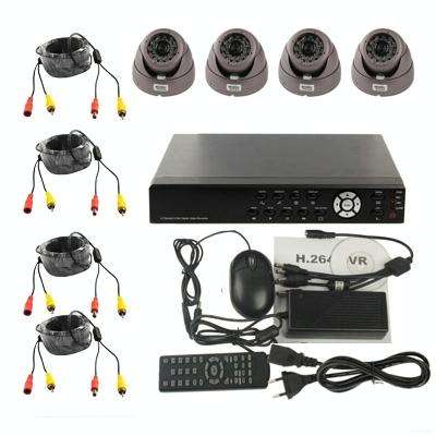 4-CH Embedded Digital Video Recorder Kit (1 / 3 Sony CCD, 420TVL, 24 x IR LED, 6mm Lens, IR Dista...