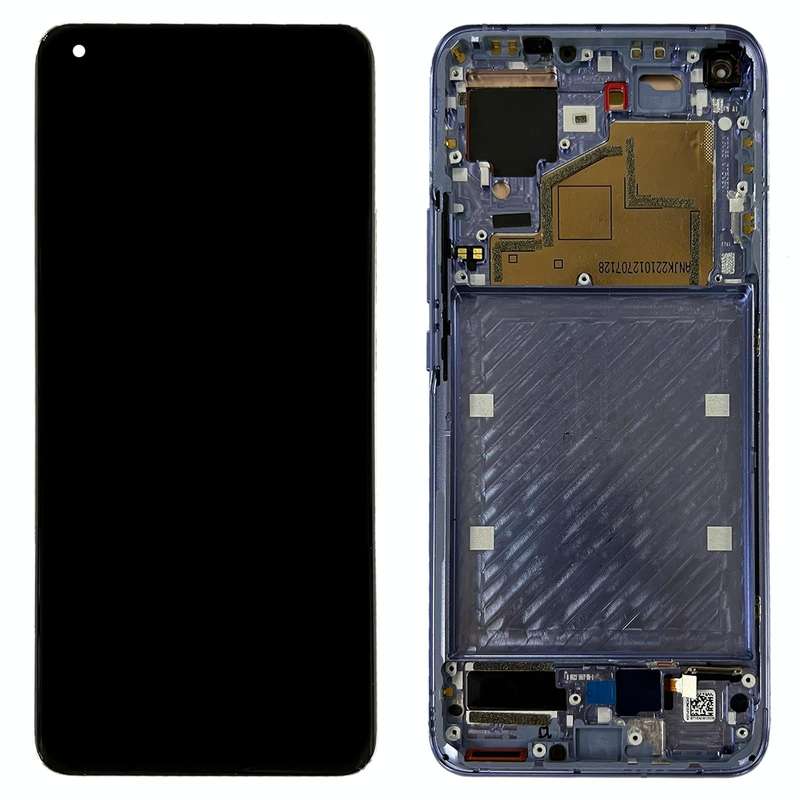 Original LCD Screen for Xiaomi Mi 11 M2011K2C, M2011K2G Digitizer Full Assembly with Frame(Purple)