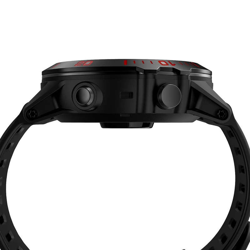 For Garmin Fenix 3/3 HR Smart Watch Steel Bezel Ring, A Version(Black Ring Red Letter)