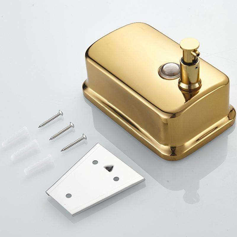 304 Stainless Steel Bathroom Soap Dispenser Simple Hotel Home Wall Mounted Manual Shower Fluid Bo...