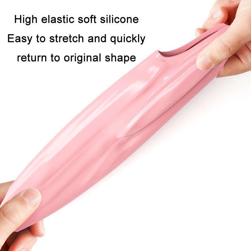 WAVE Waterproof Solid Color Ear Guard Silicone Swimming Cap, Color: Childrens Pink