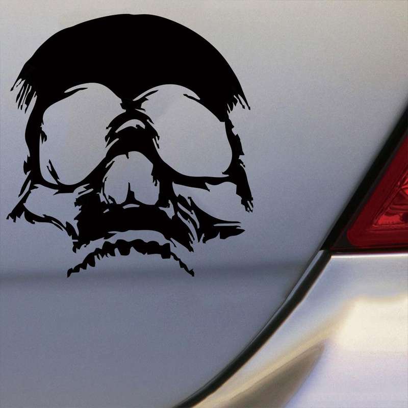 D-774 Evil Skull Pattern Car Modified Decorative Sticker(Black)