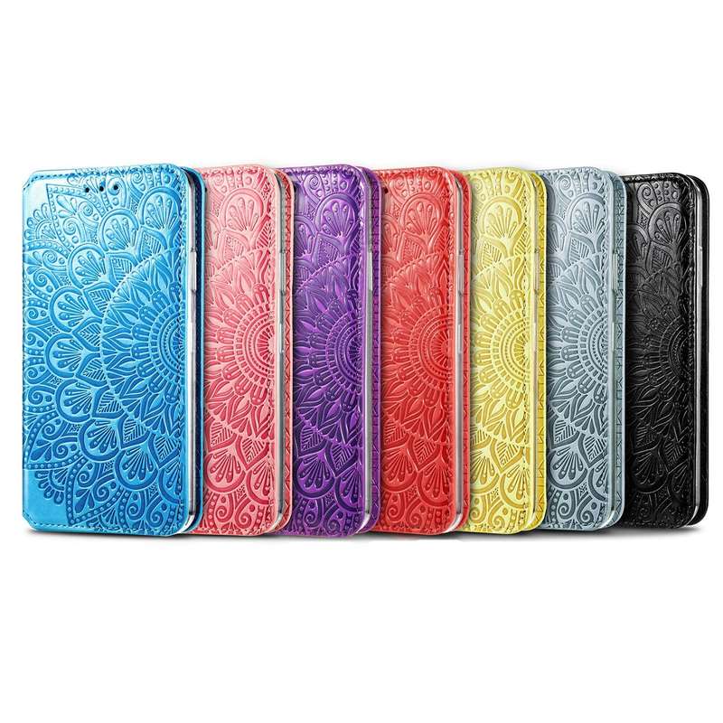 For Samsung Galaxy A32 5G Blooming Mandala Embossed Pattern Magnetic Horizontal Flip Leather Case...