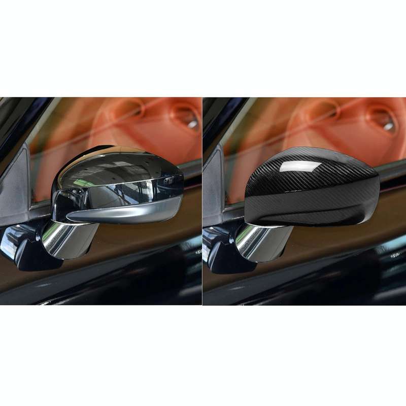 2 PCS / Set Carbon Fiber Car Rearview Mirror Decorative Sticker for Nissan GTR R35 2008-2020, Lef...
