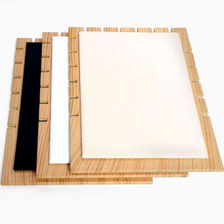 Bamboo Wood Detachable Jewelry Storage Display Stand(Black)