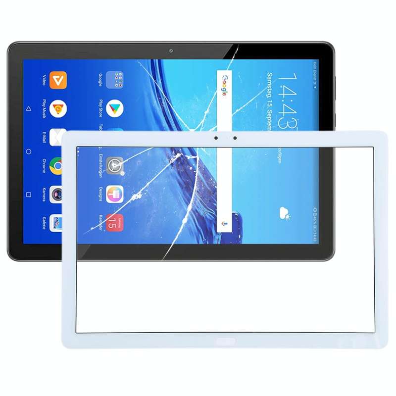 For Huawei MediaPad T5 AGS2-AL03 AGS2-AL09 LTE  Front Screen Outer Glass Lens (White)