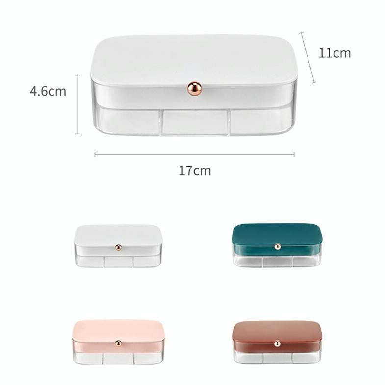 LSHZ13 30 Grids Double-Layer Jewelry Storage Box(Pink)