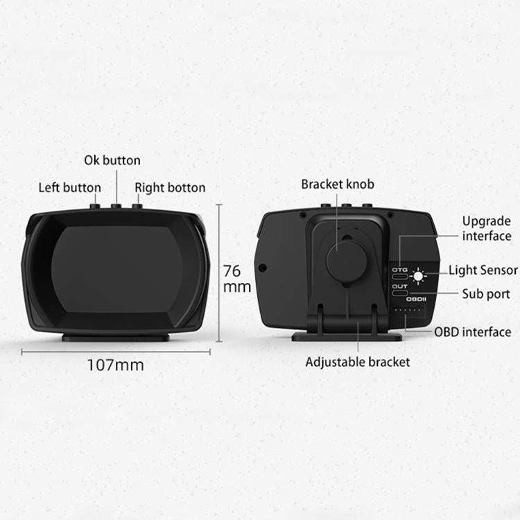 AP-5 Head-Up Display OBD GPS Slope Meter 3 System Driving Computer Modification Code Table