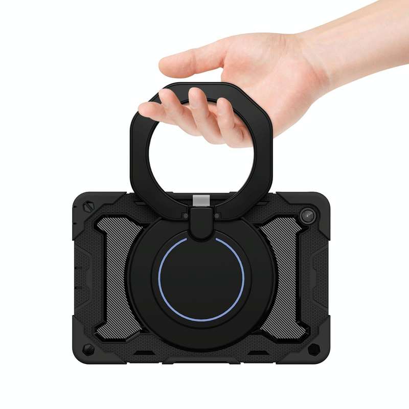 For Lenovo Tab M10 Plus 3rd Gen Armor Contrast Color Silicone + PC Tablet Case(Black)