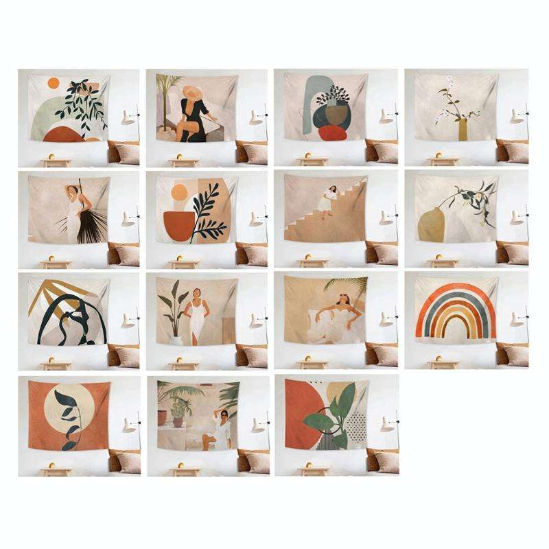 Fabric Tapestry Exaggerated Abstract Style Hanging Background Covering Cloth, Size: 200x150cm(Ill...