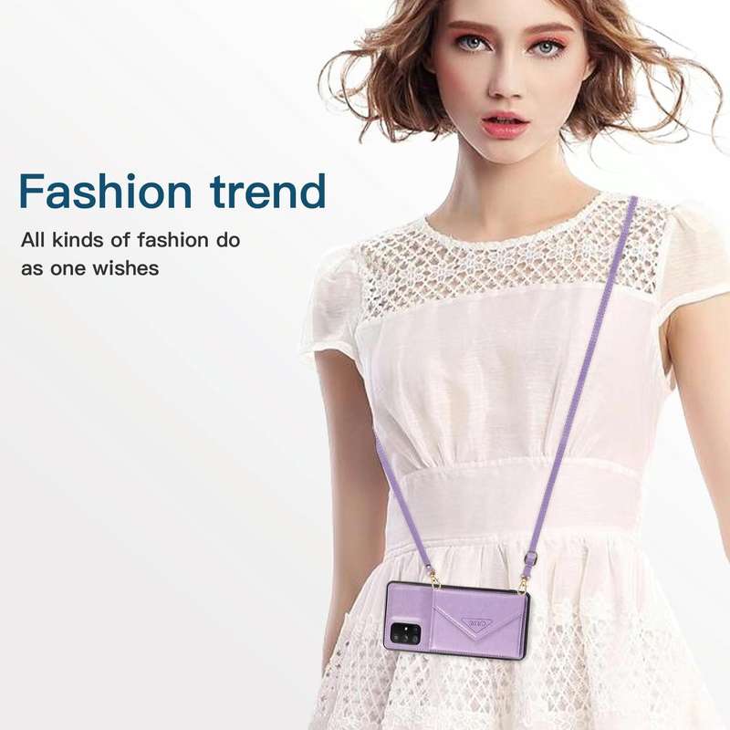For Samsung Galaxy A21s Multi-functional Cross-body Card Bag TPU+PU Back Cover Case with Holder &...