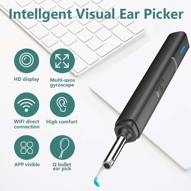 H02006 WiFi Smart Visual Ear Pick HD Digital Mouth Nose Ear Endoscope (White)