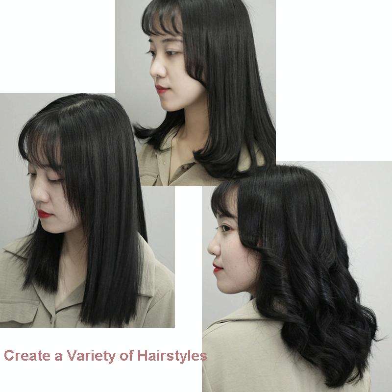 35W 2 In 1 Curling and Straightening Dual-use Electric Splin,Specification: EU Plug(White)