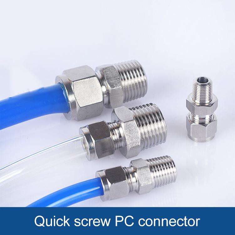PC4-01 LAIZE 10pcs Nickel Plated Copper Pneumatic Quick Fitting Connector