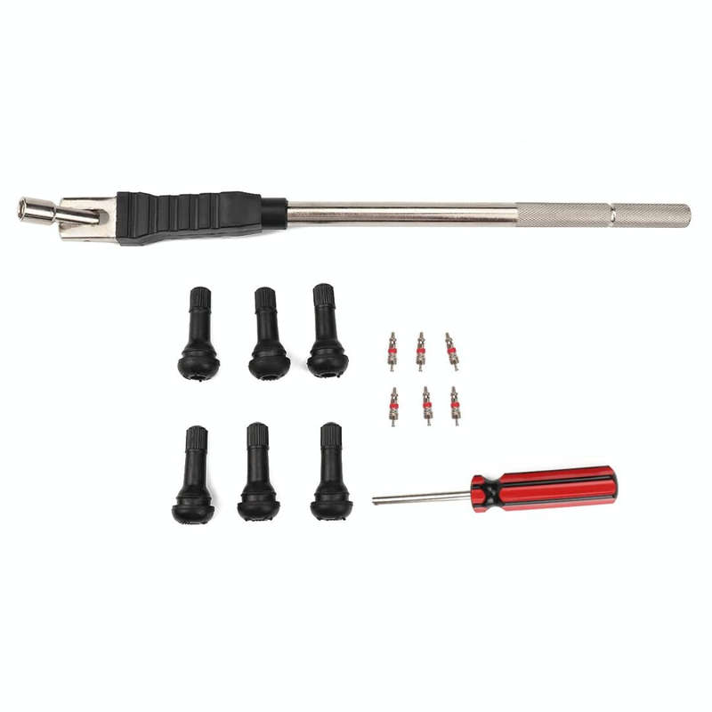 Tire Removal Tool Set TR413 + Tire Valve + Extractor for Car Trunk Motorcycles