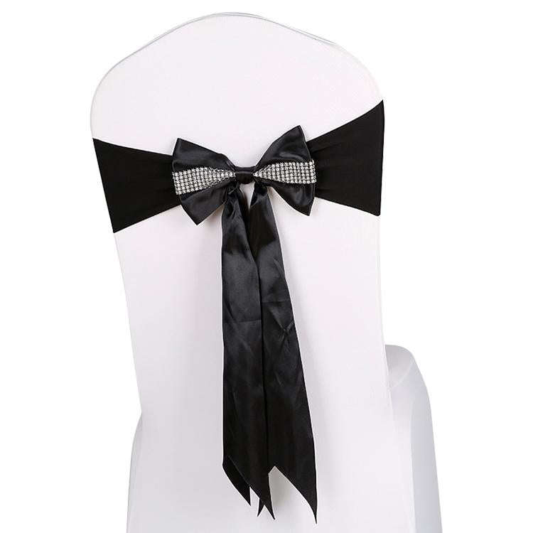 For Wedding Events Party Ceremony Banquet Christmas Decoration Chair Sash Bow Elastic Chair Ribbo...