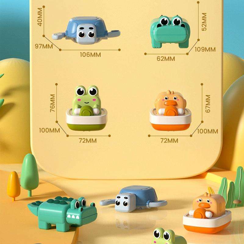 BY-05 Summer Children Play Water Chain Clockwork Toys Baby Bath Bathroom Toys, Style: Turtle