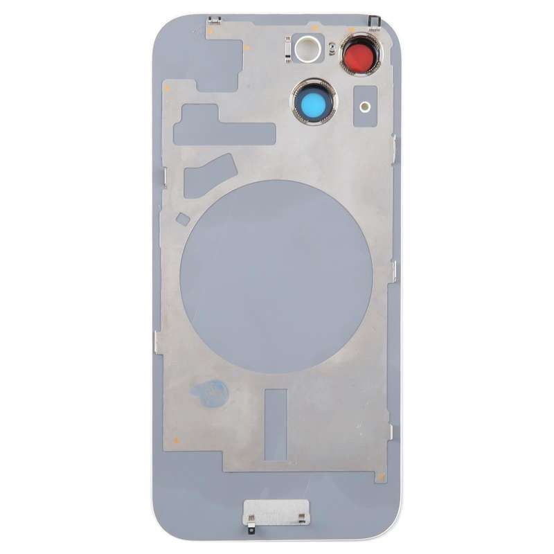 For iPhone 15 Plus Glass Battery Back Cover with Camera Lens Cover(Yellow)
