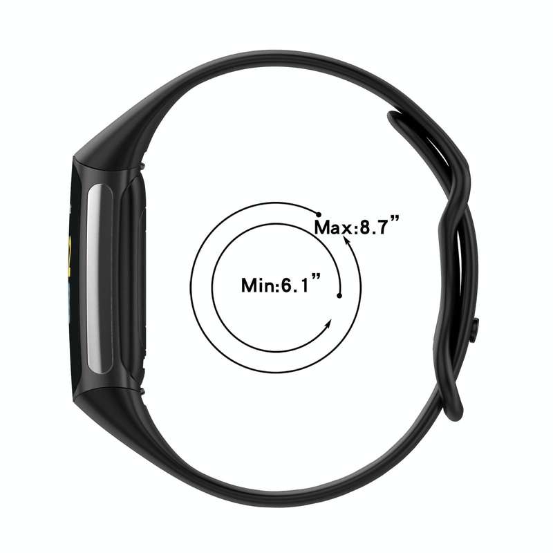 For Fitbit Charge 5 Monochromatic Silicone Watch Band, Size: Small Size(White)