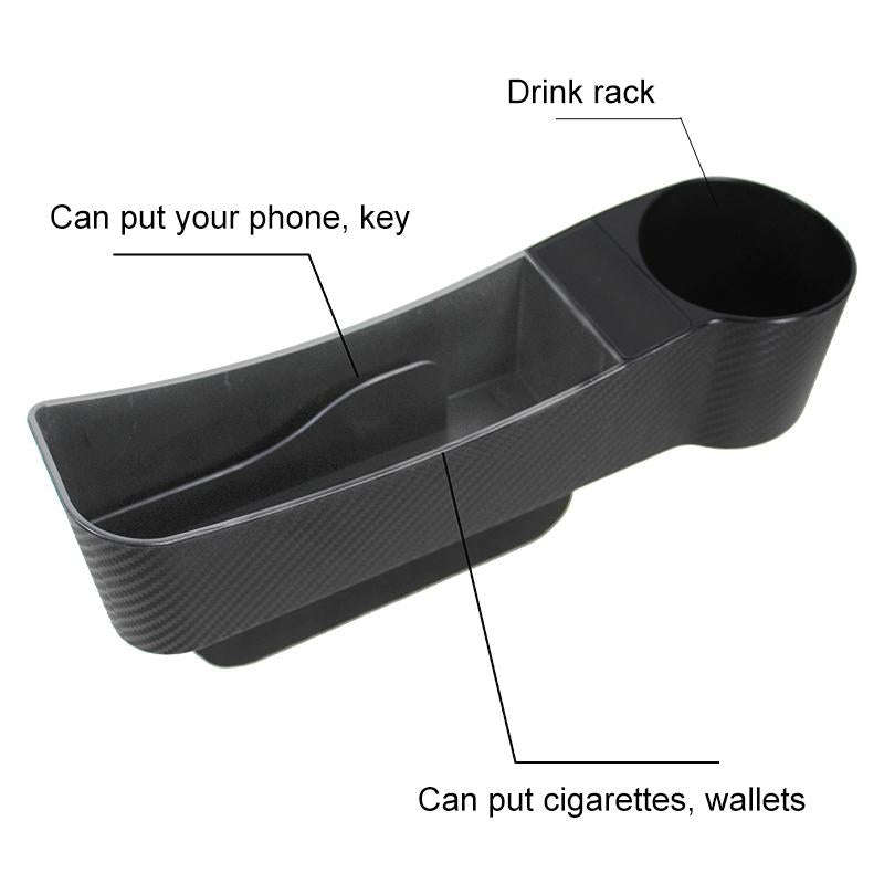CARFU AC-2294 Car Seat Gap Multi-function Storage Box(White)