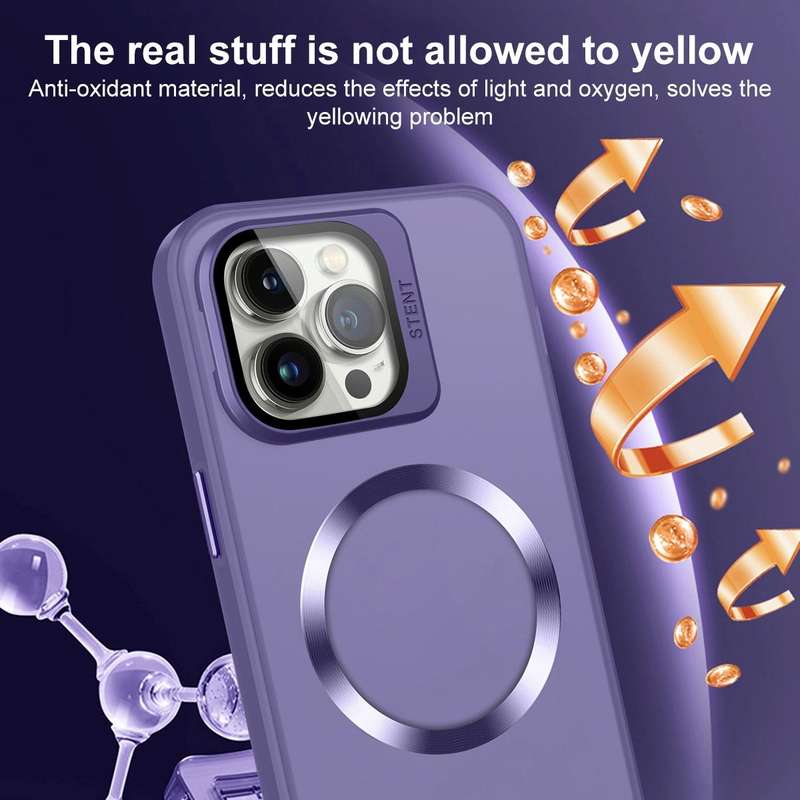 For iPhone X / XS Skin Feel CD Texture MagSafe Lens Holder Phone Case(Matte White)
