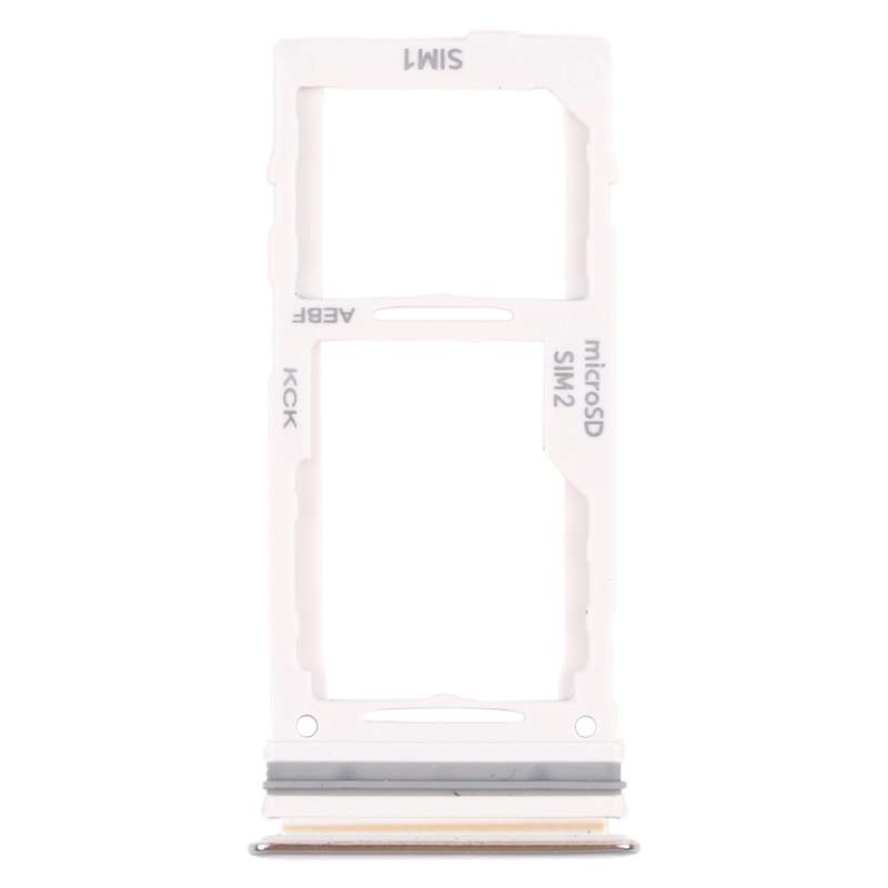 For Samsung Galaxy A72 SM-A725 SIM Card Tray + SIM Card Tray / Micro SD Card Tray (Silver)