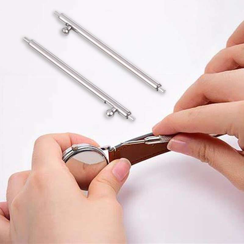 26mm 100pcs Stainless Steel Watch Band Connector, Outside Diameter:1.8mm