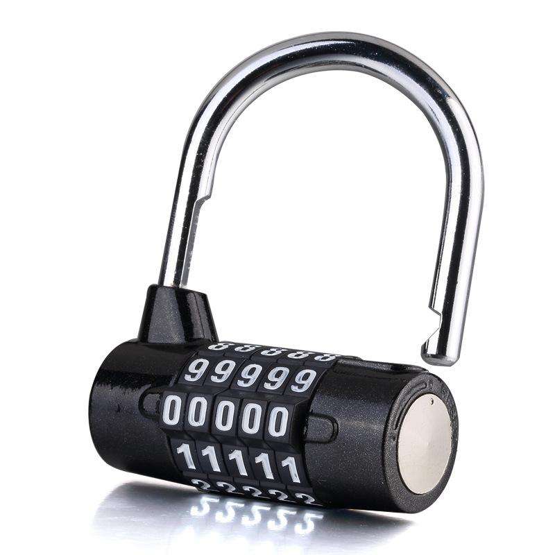 Large 5 Digit Combination Gym Cabinets Password Lock Tool Box Door Padlock(Silver)