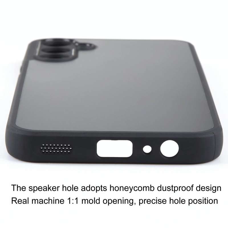 For Samsung Galaxy A15 Fine Pore Matte Black TPU + PC Phone Case