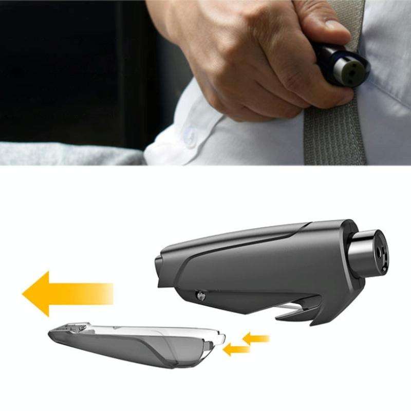 Multifunctional Portable Car Emergency Window Breaker Seat Belt Cutter (Blue)