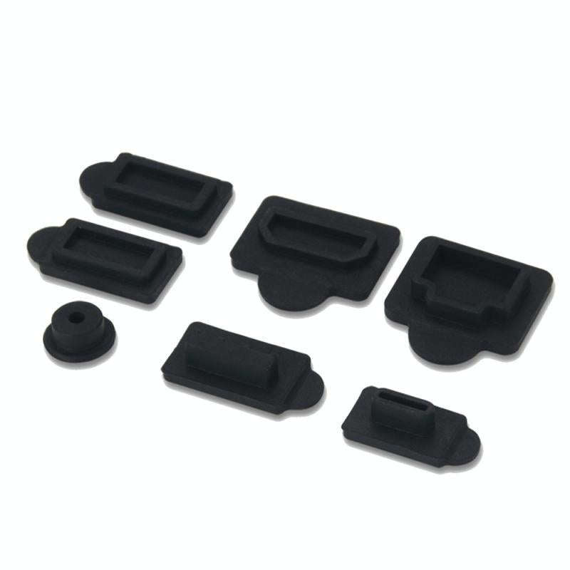For PS5 2sets 7pcs/Set Dust Plug Silicone Dust Protector Anti-Dust Cover(Blue)