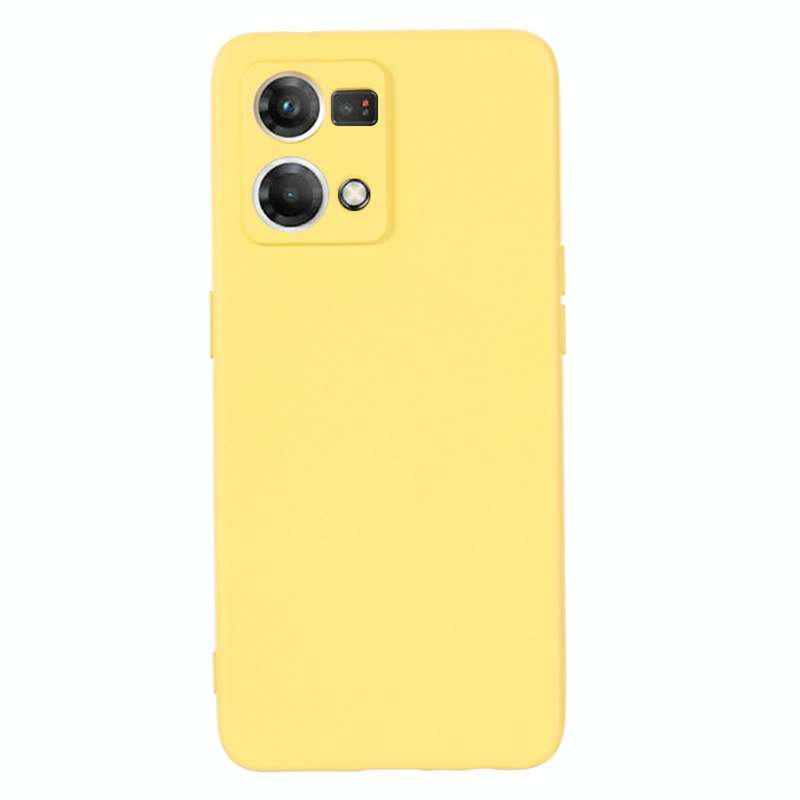 For OPPO Reno 7 4G Global/F21 Pro 4G Pure Color Liquid Silicone Shockproof Full Coverage Phone Ca...