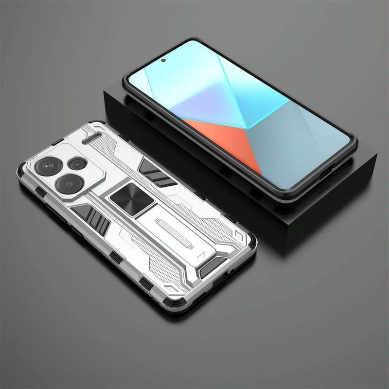 For Redmi Note 13 Pro+ Supersonic Armor PC Hybrid TPU Phone Case(Silver)