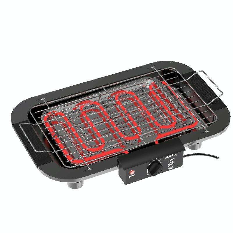 1800W Electric Grill Home BBQ Grill, EU Plug(Red)